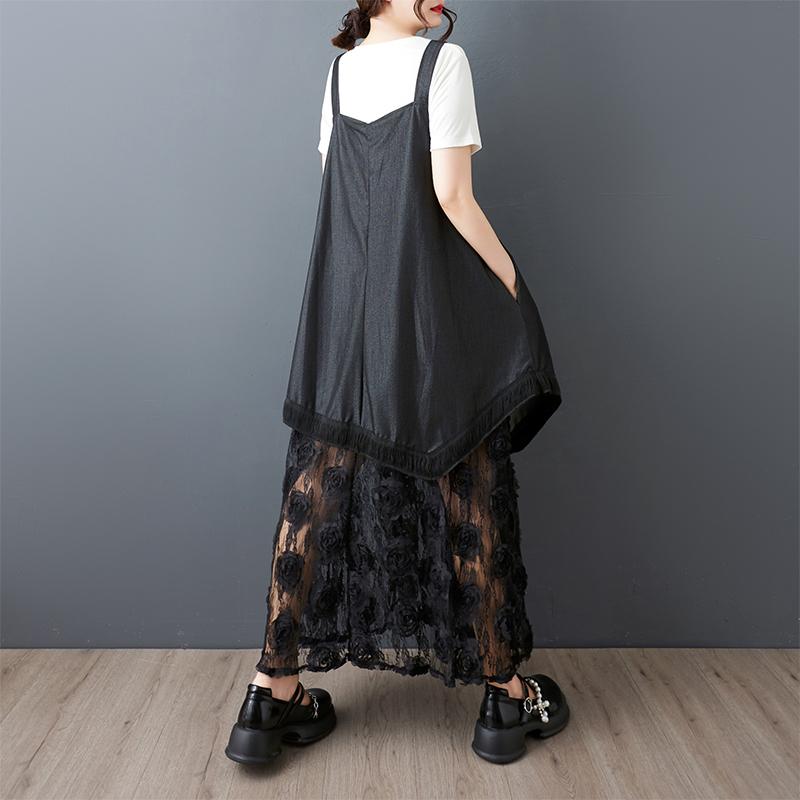 Vestido sin mangas con tirantes de talla grande vintage floral nuevo en vestidos para mujer casual holgado largo primavera verano otoño