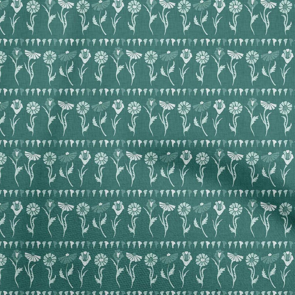 oneOone Cotton Flex Dark Blue Fabric Block Sewing Material Print Fabric By The Yard 40 Inch