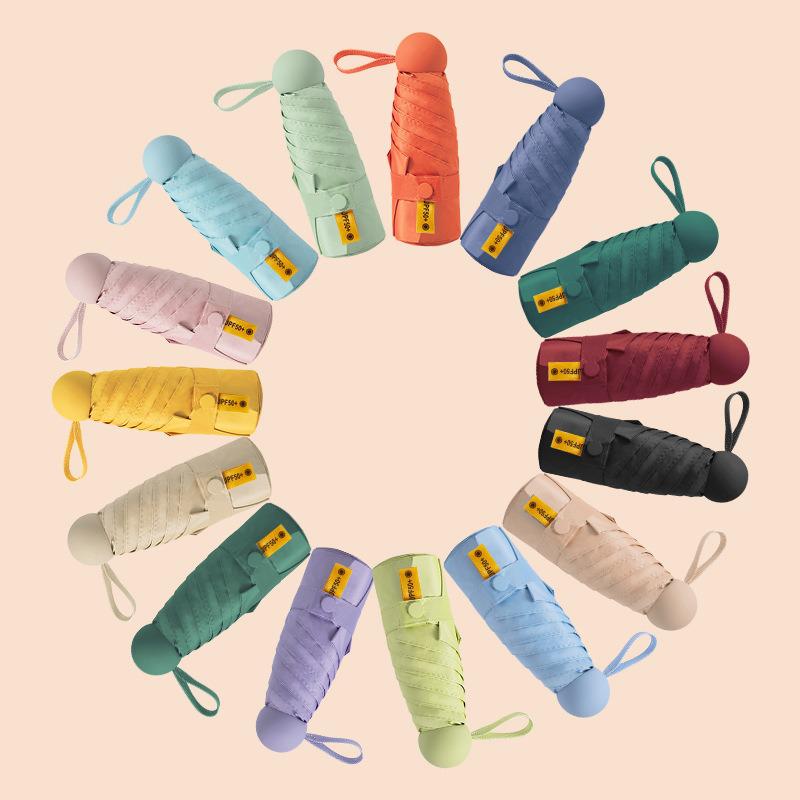 

Женский анти-УФ солнцезащитный и дождевой мини-зонт - Двойного назначения, Сверхлегкий, Компактный дизайн в виде капсулы