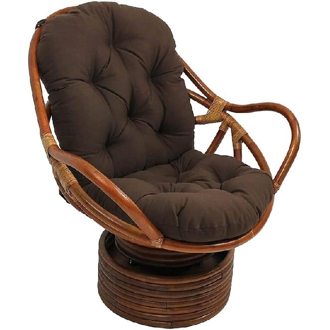 Swivel Rocker Cushion, Washable & Uv-Resistant Rocking Chair Pads, Cushion Mat for Recliner Rocking Rattan Chair Folding Garden Seat Cushion Sofa