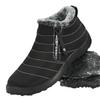 Men's Waterproof Winter Snow Boots with Plush Lining - Warm, Casual, High-Top Hiking Footwear for Outdoor Activities