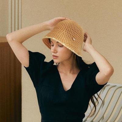 ACCLET Knit Bucket Hat H010_DARK BEIGE