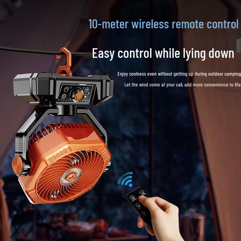 KaPeiDeng Portable Misting Camping Fan with LED Light