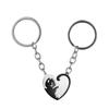 Cartoon Cat And Fish Keychains Polished Stainless Steel Animal Cat Pendant Children's Funny Keychains