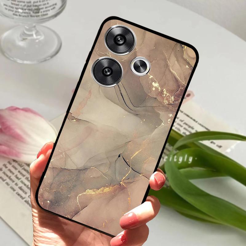 For POCO F6 Pro 5G Case POCOF6 Shockproof Soft TPU Silicone Phone Cover For Xiaomi POCO F6 Pro Capa F 6 Cartoon Matte Bumper