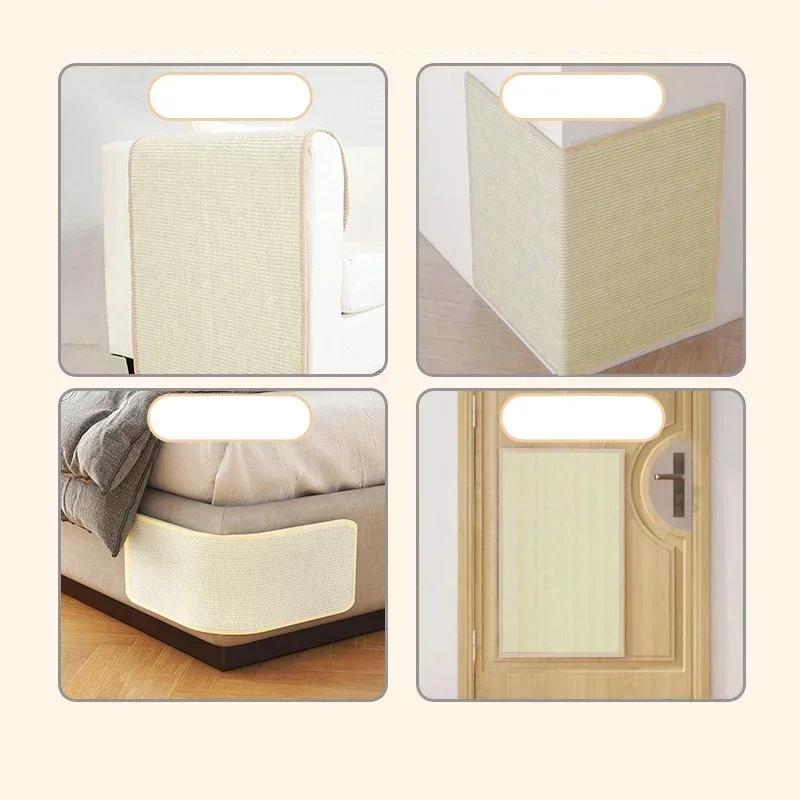 Pet Cat Scratching Board Natural Sisal Cat Scratcher Blanket Post Mat Pet Toy Protecting Furniture Sofa Cushion Pet Supplies