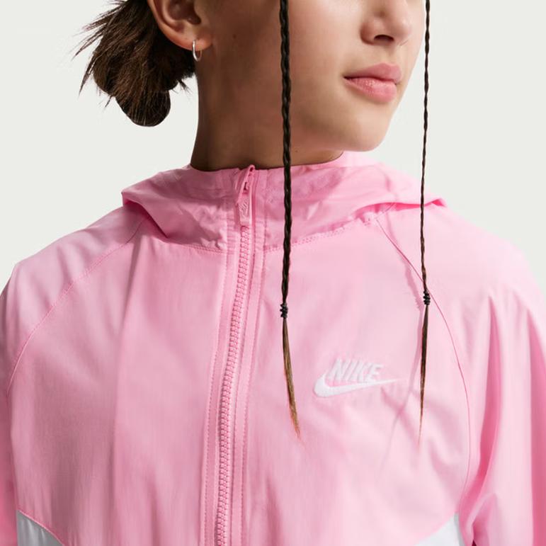 Nike Hooded Zip-Up Raglan Long Sleeve Jacket Kids Jackets IF2821-690