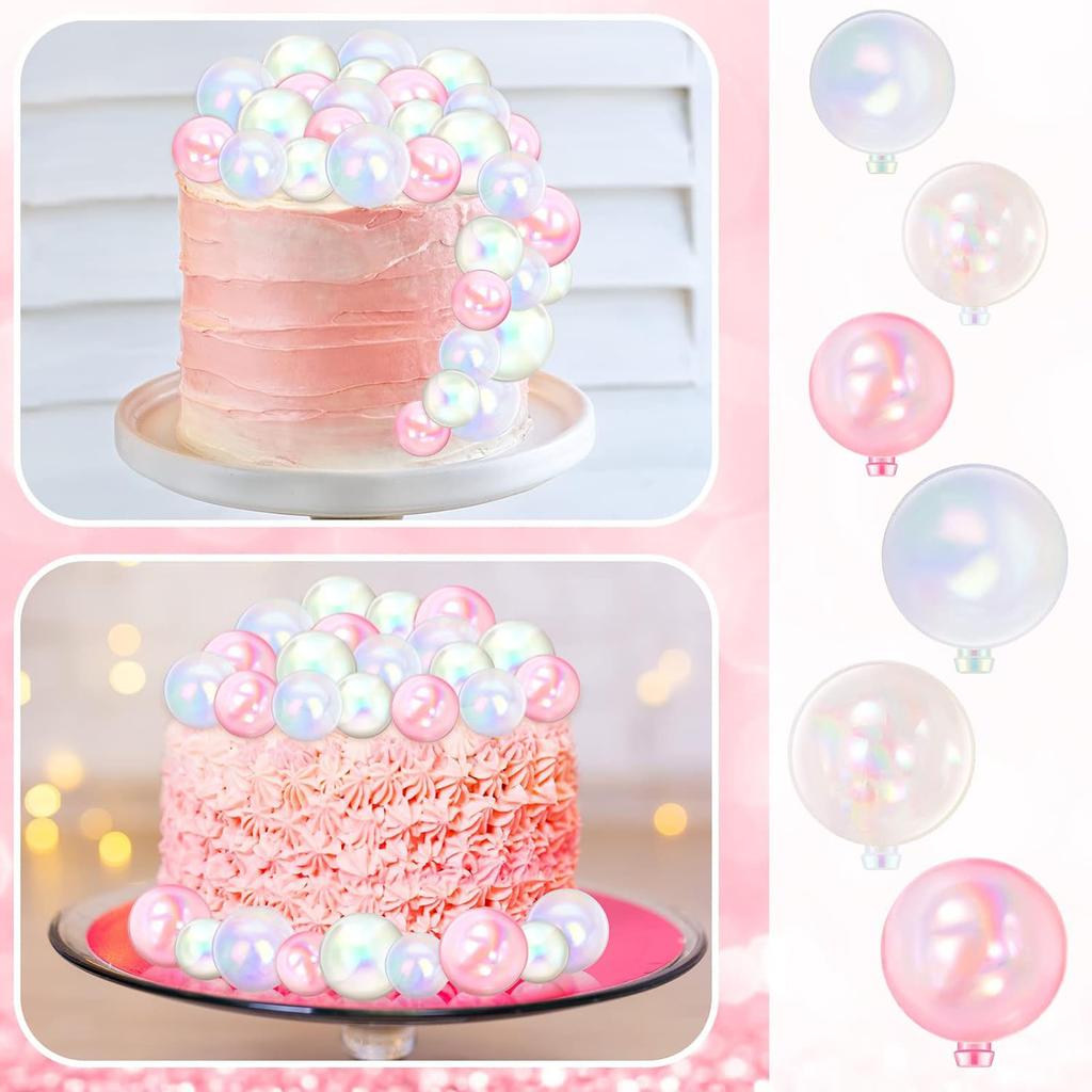 30 st Bollar Tårttopp Ballonger Muffinspynt DIY Tårtinsats Topp Skumtårtbollar Bakdekoration för Bröllopsdag