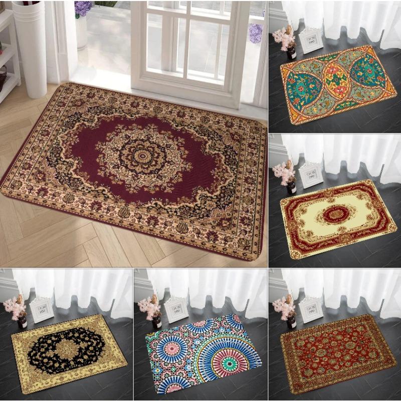 Bohemian Pattern Floor Mat Doormats Home Carpet Foot Mat Bathroom Mats Anti-Slip Mats Home Decor Supplies Carpets