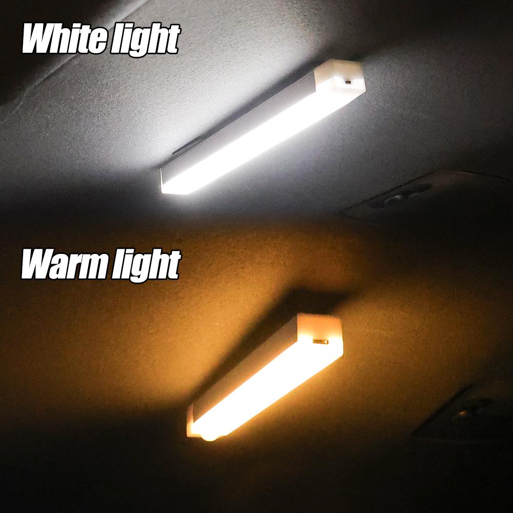 Car Sensor Light For Floor Trunk Hood Magnetic Human Body Sensing Mode Lamp USB Rechargeable Automatic Induction Reading Light