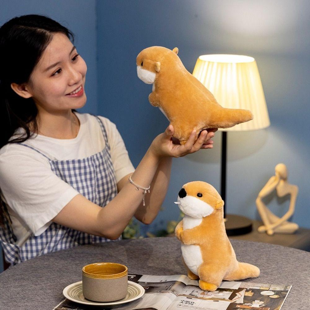 PP Cotton Simulation Groundhog Doll Lifelike Groundhog Artificial Plush Toy Decorate Present