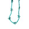 Elegant Turquoise Beaded Choker Starfish Pendant Necklace Adjustable Length Neckchain for Women Ocean Inspired Jewelry