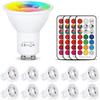 HYDONG Ampoule GU10 LED Couleur Changement 6W Dimmable LED Spot Bulb RVB + Blanc Chaud 2700K,12 Couleurs Avec Tlcommande, AC85