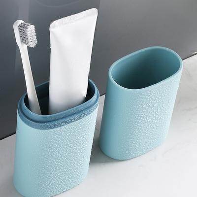 Carcasă portabilă pentru periuță de dinți Cutie de depozitare pentru pahare pentru apă de gură Cutie de călătorie pentru camping cutie dentară pentru cutie de spălat cutie pentru baie pentru tufa de dinți