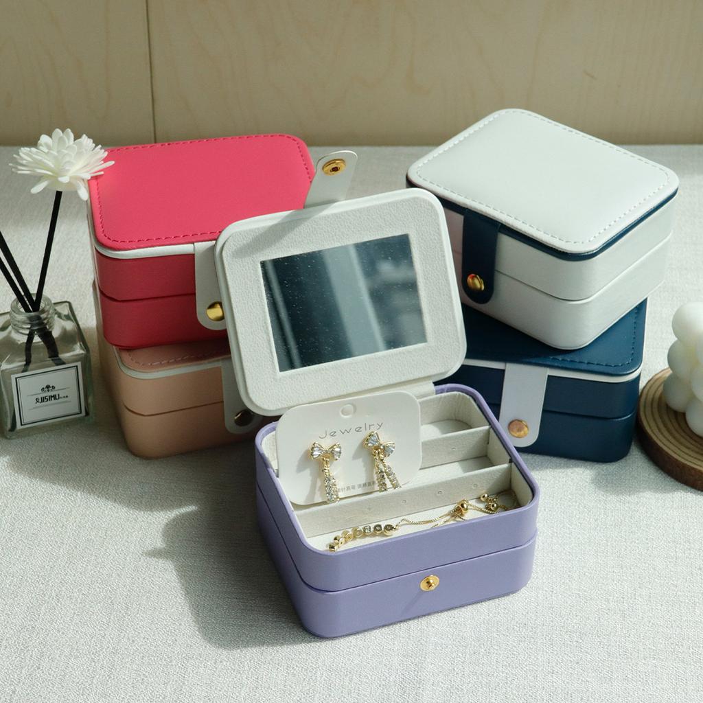 Tragbare Schmuckschatulle Verpackungsbox Make-up-Organizer Für Exquisite Kosmetik Beauty-Etui Behälter Abschlussveranstaltungen Geschenk