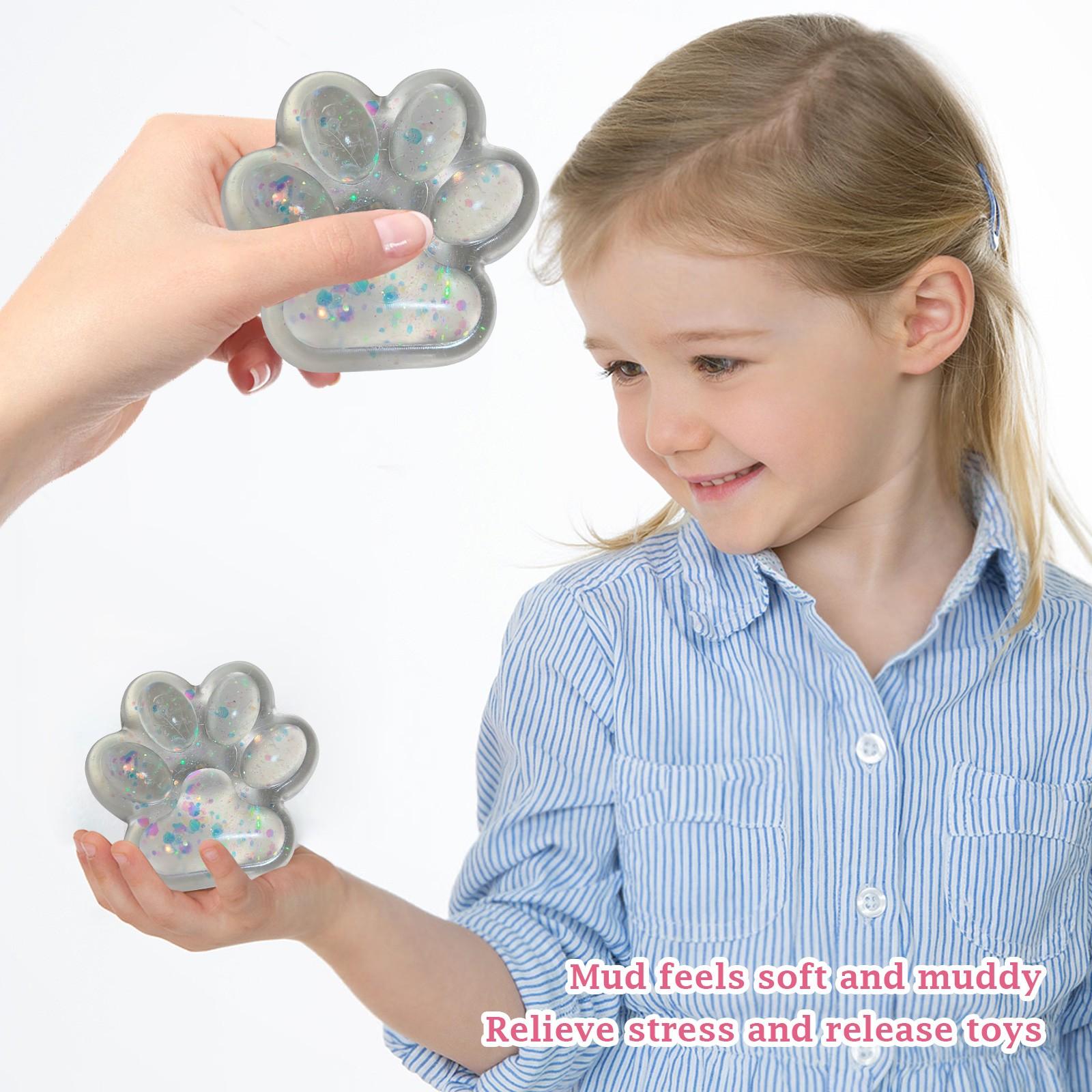 

Трехцветные радужные кошачьи коготки Pinch Cat Claws Новая уникальная декомпрессионная игрушка Грязевой липкий мешок One Size