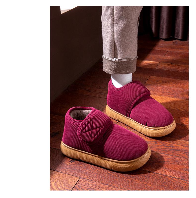 2025 New Windproof Non-Slip Winter Slippers for Men & Women: Warm Indoor/Outdoor Cotton Shoes