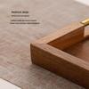 Mengdong Solid Wood Tea Tray with Metal Handle
