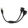 RJ45 Ethernet Adapter Cable Extension 1 To 2 Port Excellent Connection Transmission Good Signal