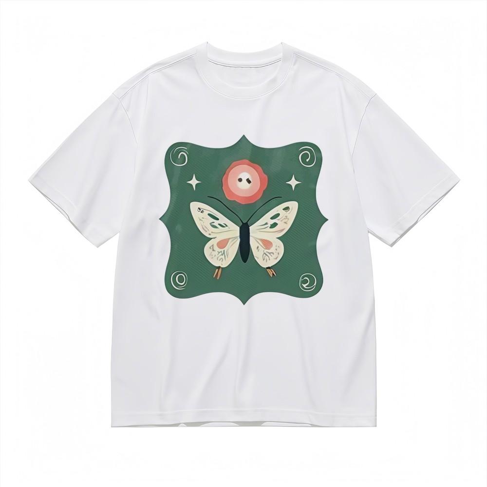 

Women s Soft Breathable All Season Classic T-Shirt Butterfly Floral Design Tee 3XL