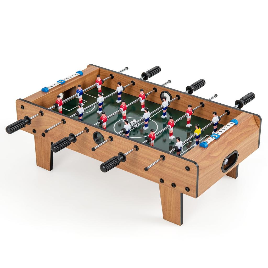 GIANTEX Board Game Soccer Board Width 70 x Depth 36 x Height 25cm Table Soccer Game Analog Game Compact Table Soccer Soccer Match Tabletop Foosball