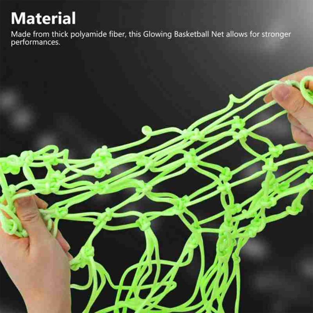 20 Inch Glow In The Dark Basketball Net Nylon Outdoor Luminous Basketball Net Basketball Net Replacements Fits Standard Hoop Net