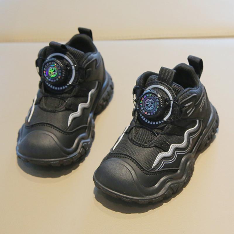 

Children s sports shoes Spring and Autumn boys hiking shoes Outdoor high top girls casual shoes Soft soled baby dad shoes 27 чорний