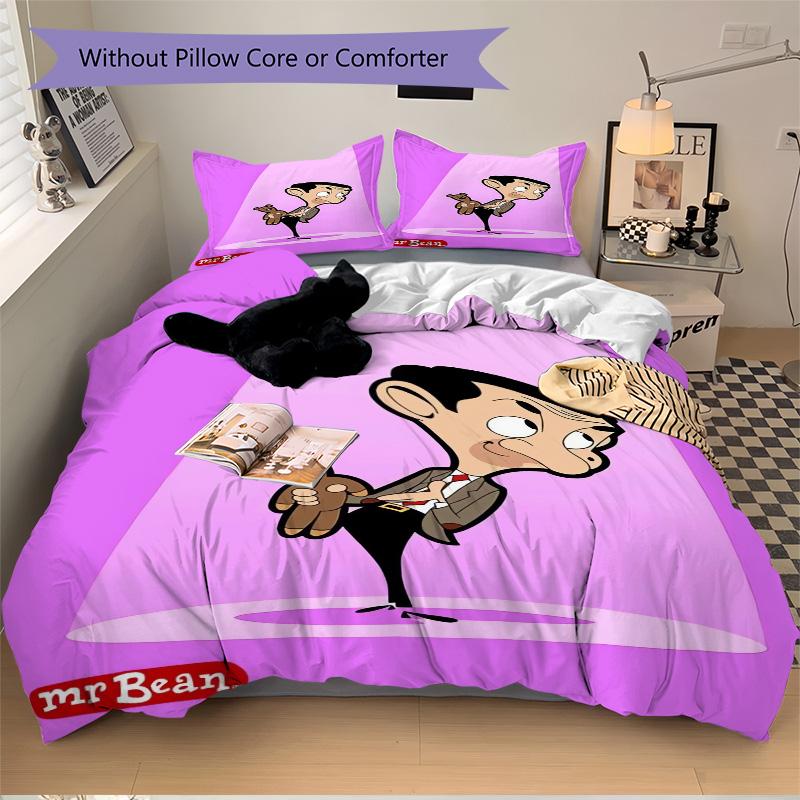 Mr Bean Stage Print 3Pcs Bedding Setduvet Cover With 2 Bedropillowcase Home Birthday Gift