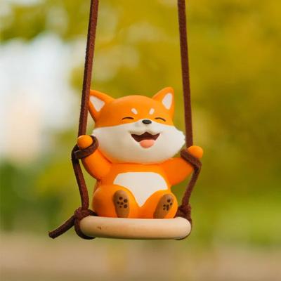 Schwingender Shiba Inu Autoanhänger Ornament Autoanhänger Rückspiegel Autoinnenausstattung Zubehör