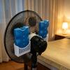 3D Printed Fan Ice Pack Holder Kit- 2 Holders+ 1 Hook, Holds 2 Ice Packs, Summer Cooling Accessory for Stand Fan