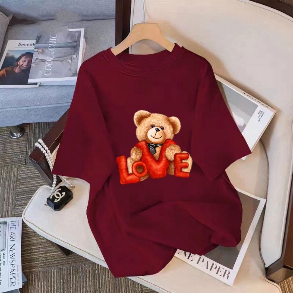 New Women's Plus Size Street Style Short Sleeved Casual Round Neck Women's T-shirt Medium Long Fashionable Loose Summer Plus Size Clothing