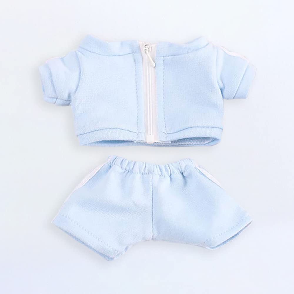 Niannyyhouse 20cm Doll Clothes, Cotton Doll Clothes, Sportswear, Jacket and Pants, for Doll Baby Clothes and Plush Toys (Light Blue)