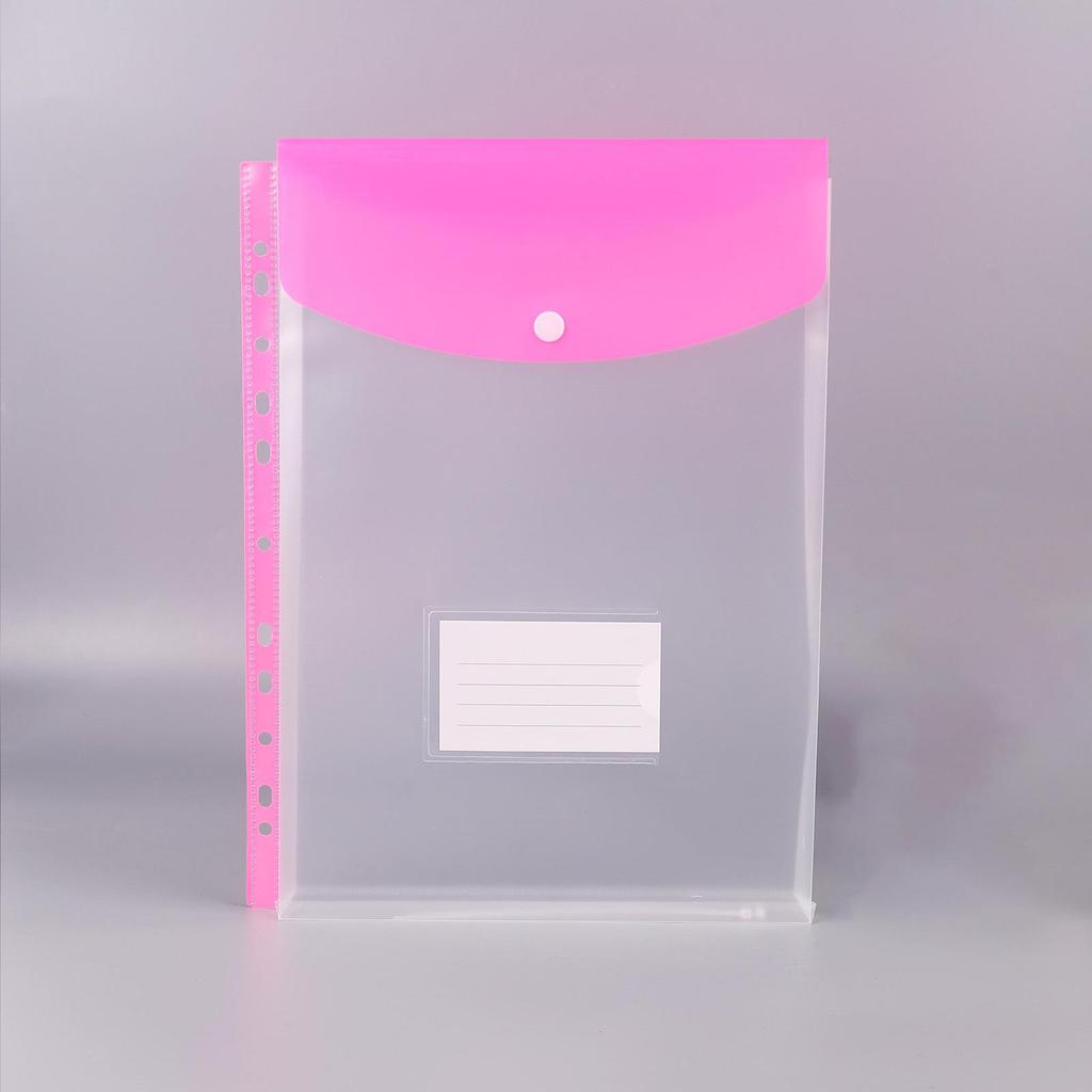 Przezroczysta kolorowa torba na dokumenty A4 dla studentów z wizytownikiem