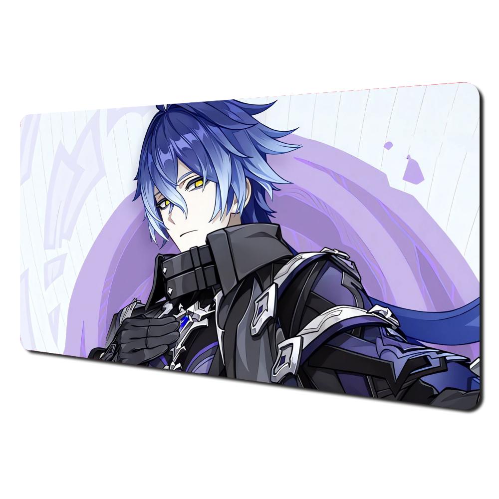 Anime Flins Mouse Pad Large NonSlip Gaming Desk Mat Laptop Keyboard Tray Office Pc Genshin Impact Ergonomic Black