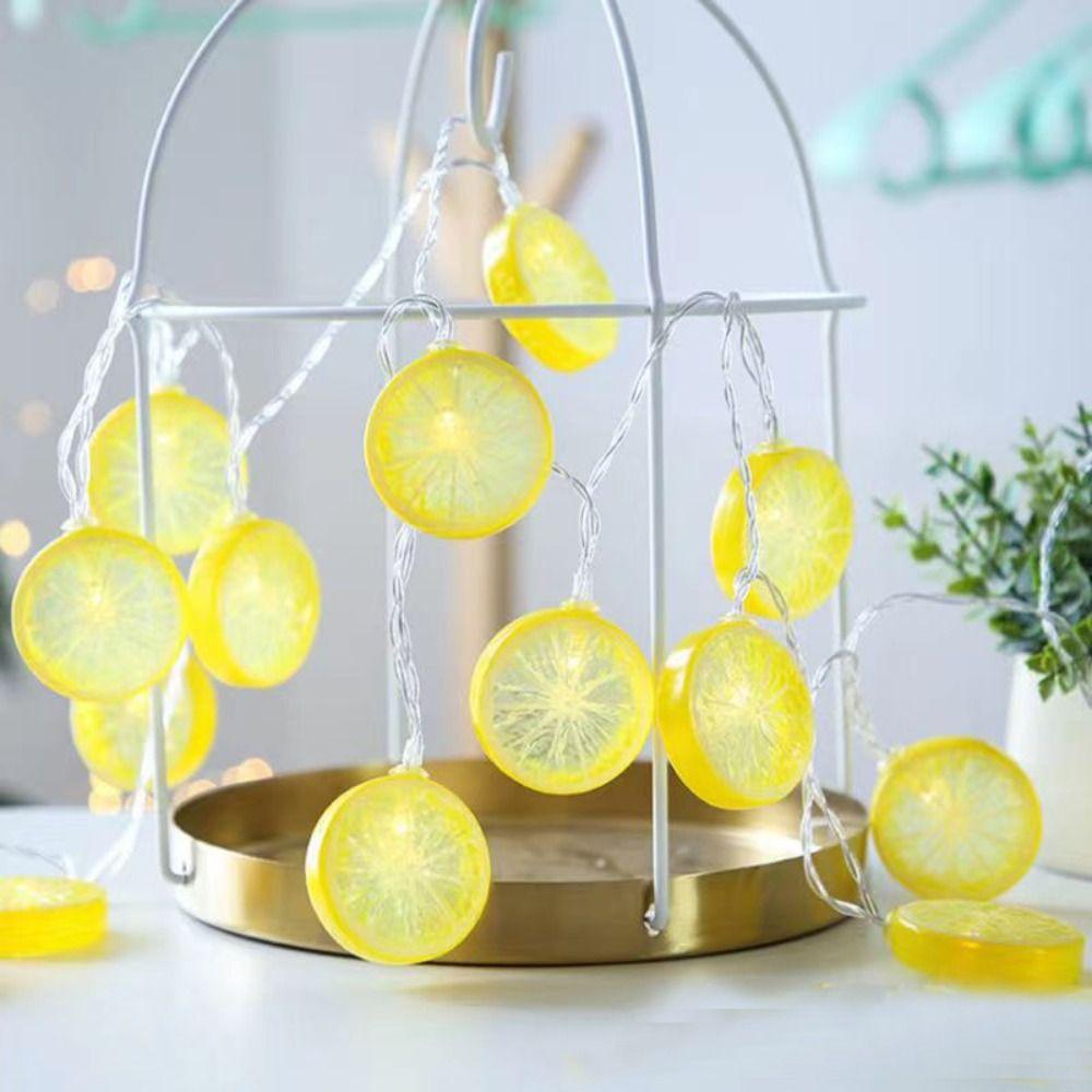 Waterproof LED Lemon String Light Romantic Atmosphere Lamp Party Ornament Garland Light  Bedroom