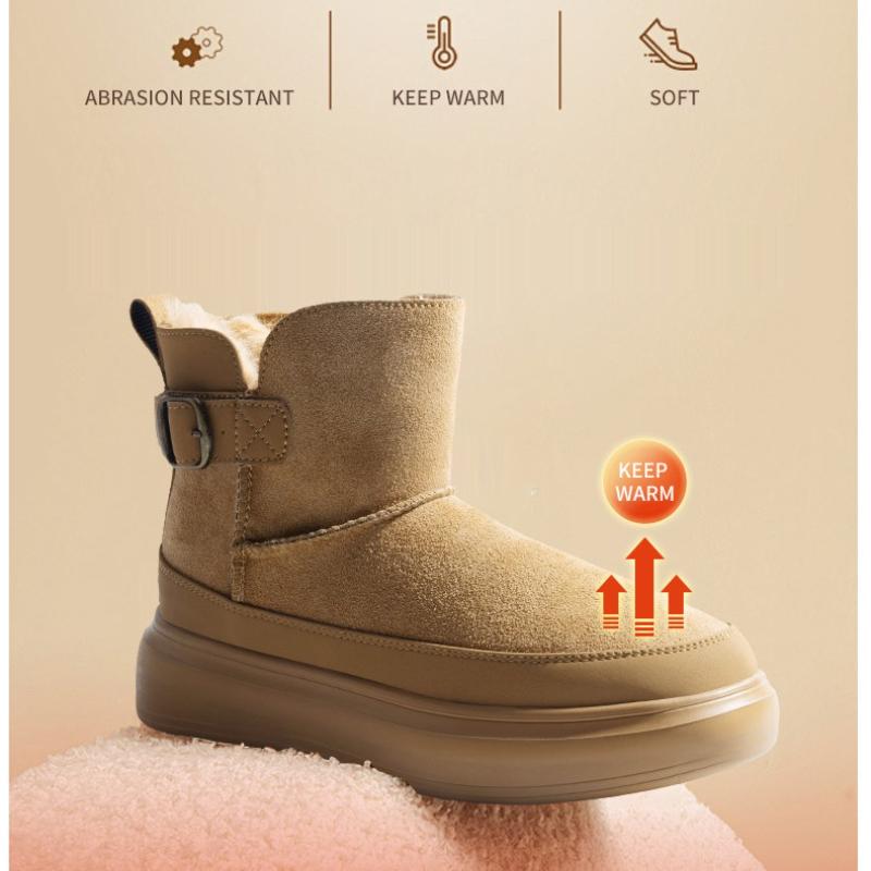 New Winter Women's Boots High-top Snow Boots Thickened Plush Warm Simple And Versatile Comfortable Outdoor Non-Slip Cotton Shoes