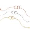 Chihang Geometric Double Circle Hammered Texture Bracelet – Women's Simple, Fashionable, Versatile Gift.