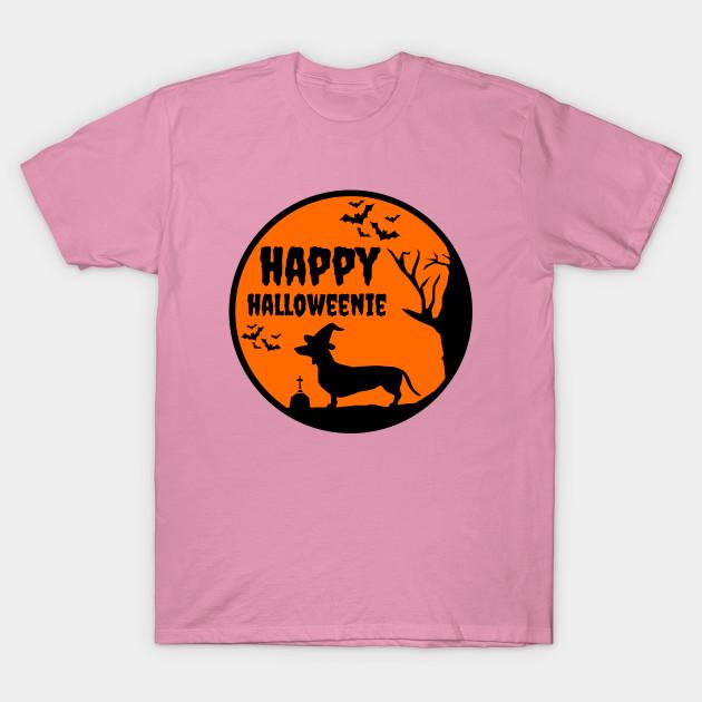T Shirt Women Happy Halloweenie Halloween Dachshund Dog Funny De Harajuku Print Kawaii Tshirt Summer Short Sleeve Female T-Shirt Top Tee