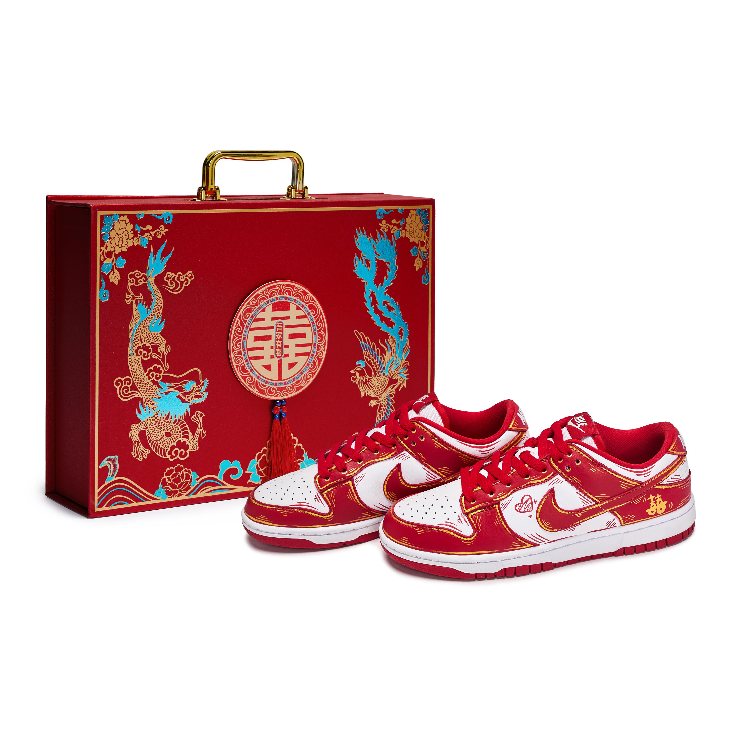 

Nike Dunk LOW RETRO Abrasion Resistant Low top Skateboard Shoes Unisex Red White Gold HF5441-104(Team80-SBOX) 42.5