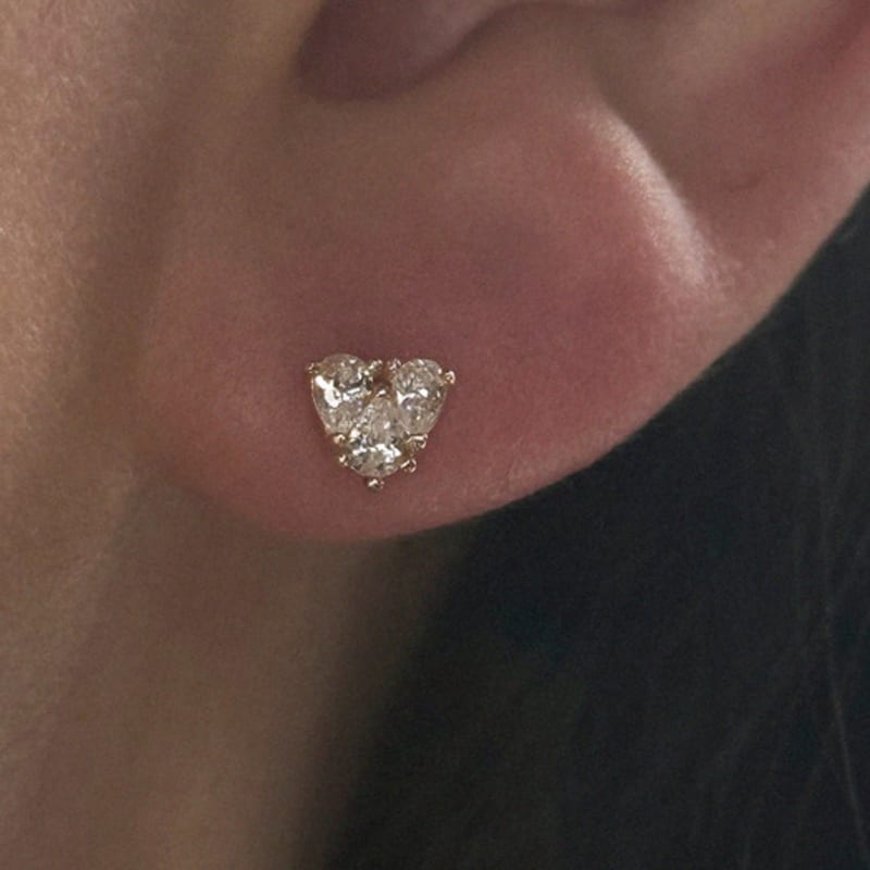MARQUEMENT 10k 14k Koi Heart Piercing