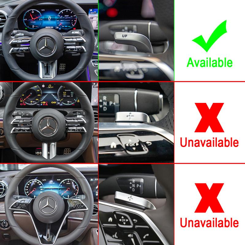 Paddle Shifter For Mercedes Benz AMG A45 C43 C63 CLA45S E53 G63 GT53 2024 2025 Car Steering Wheel Paddles Extension DSG Stickers