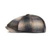 Autumn Winter Tie-Dyed Cap Men's British Newsboy Cap Warm Beret Plaid Octagonal Cap