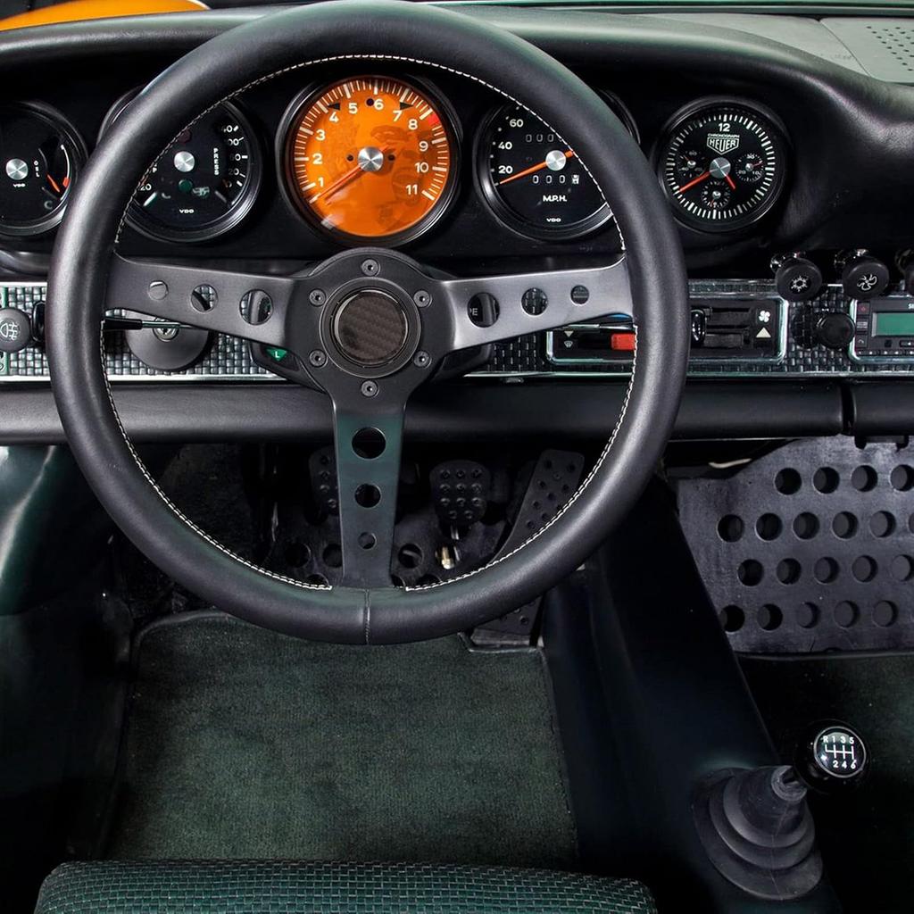 Lenkrad Hupenknopf ABS Kohlefaser 50mm Durchmesser Kohlefaser Universelles Auto Modifiziertes Zubehör