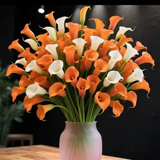 Calla Lily Artificial Flower Bouquet Mixed Calla Lily Baby's Breath Tulip