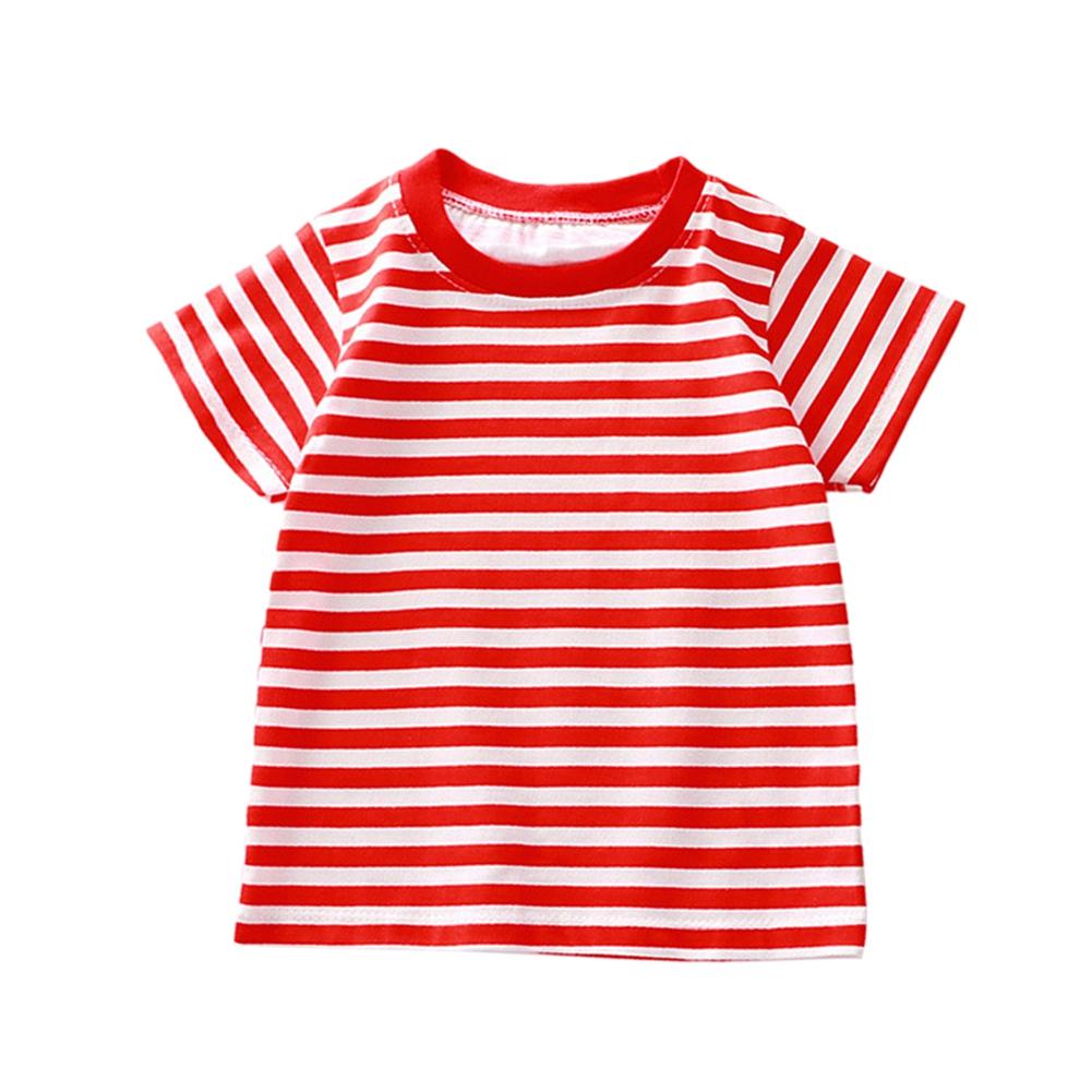 

Children s Striped T-Shirt Summer Crew-Neck Short-Sleeve 80