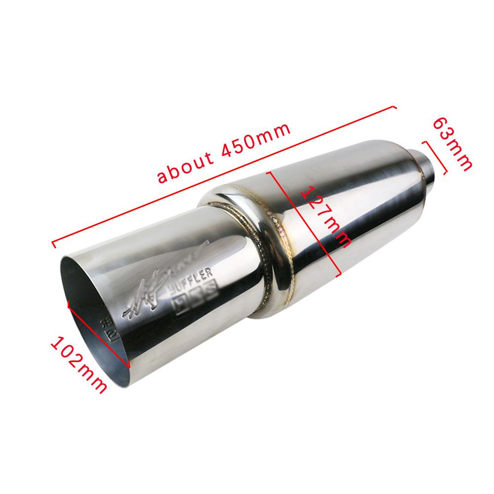Stainless Steel 2 inch 3 inch car exhaust muffler piep 4 inch outlet Exhaust Systems YZ505c-HE