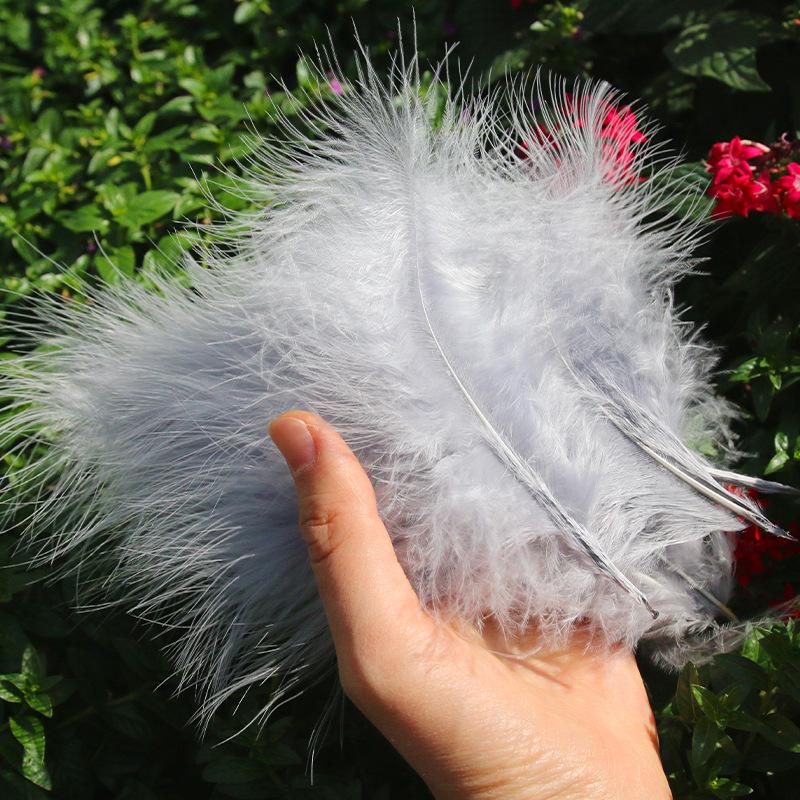 50Pcsdiy Color Feather Full Fleece Turkey Feather Clothing Antique Headdress Pet Toy Handicraft Decoration