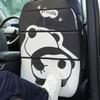 Kick Mat Back Seat Protector Cartoon Panda Car Backseat Cover With Transparent Pocket Car Seat Mat Protector Car Accessories For