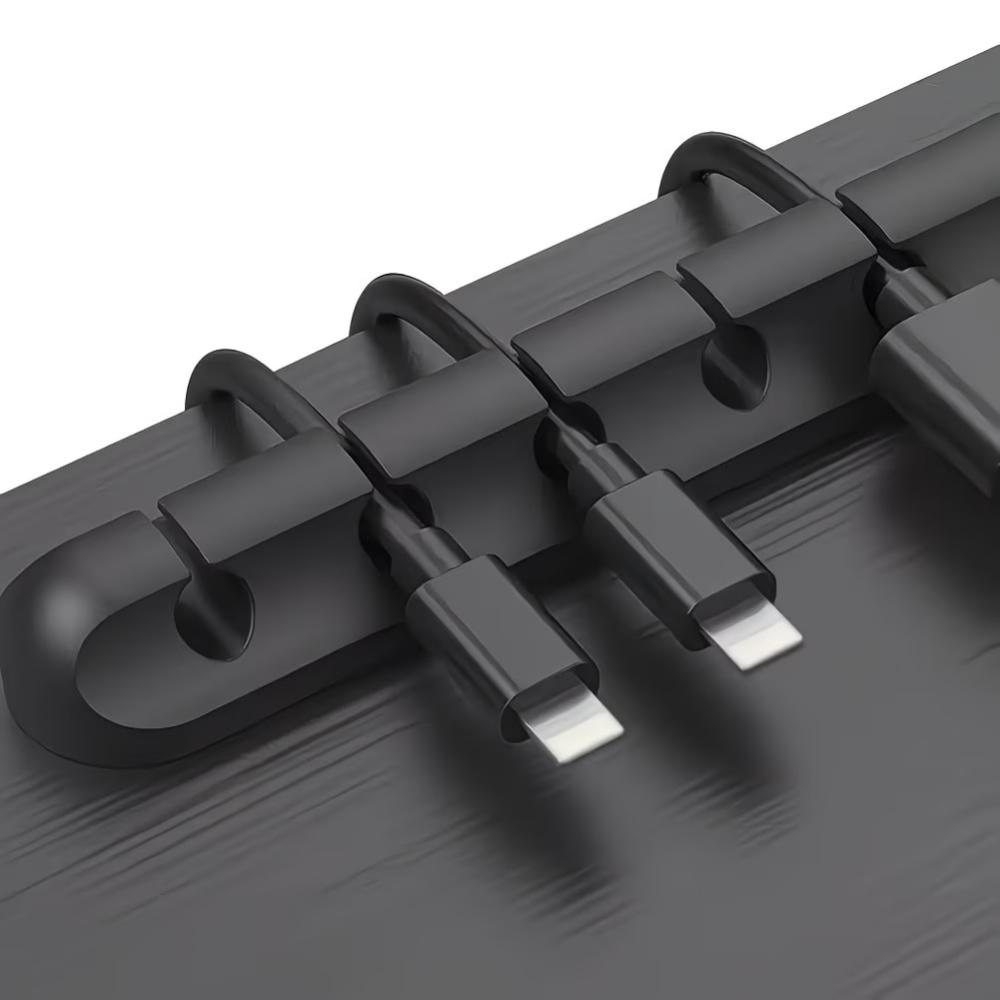 3/5/7Hole Cable Cord Wire Organizer Silicone USB Cable Winder Management Clips Self Adhesive for Mouse Keyboard Headset