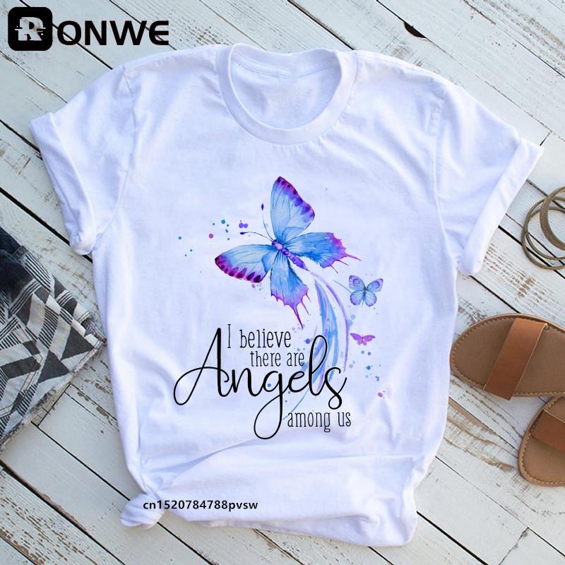 Woman Butterfly Tree 3D Print Harajuku Summer Tshirts Casual Round Neck Short Slee Top T- Shirt